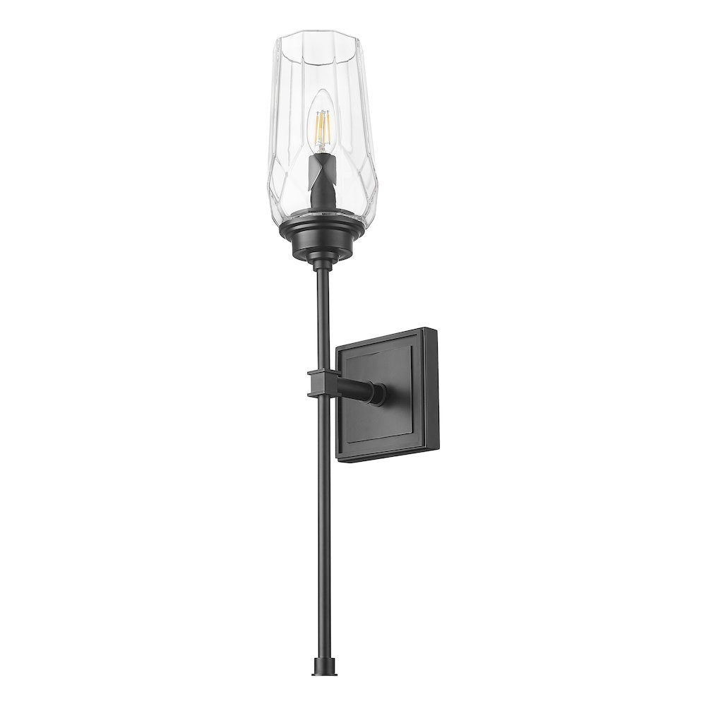 Z-Lite 1 Light Wall Sconce, Matte Black