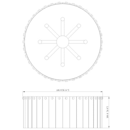 Z-Lite 8 Light Flush Mount