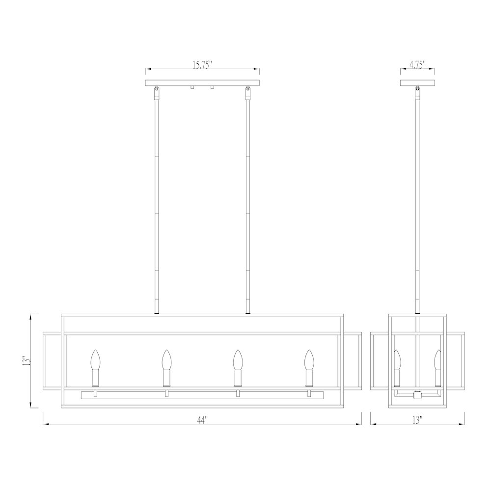 Z-Lite 8 Light Linear Chandelier