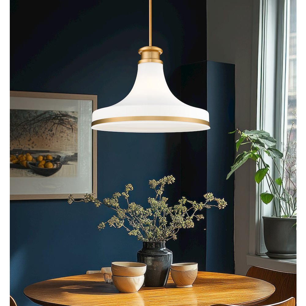 Z-Lite 1 Light Pendant, Modern Gold
