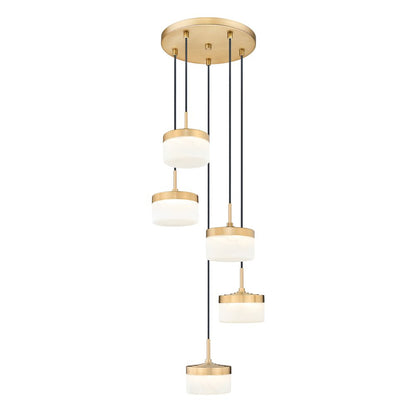 Z-Lite 5 Light Chandelier, Modern Gold