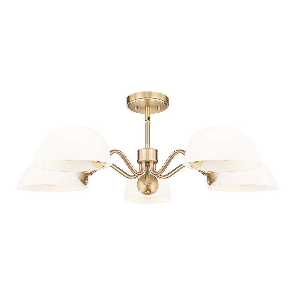 Z-Lite 5 Light Chandelier, Modern Gold