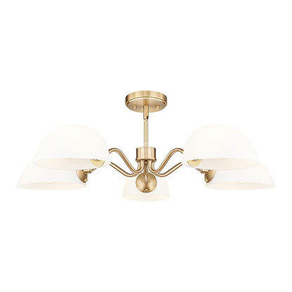 Z-Lite 5 Light Chandelier, Modern Gold