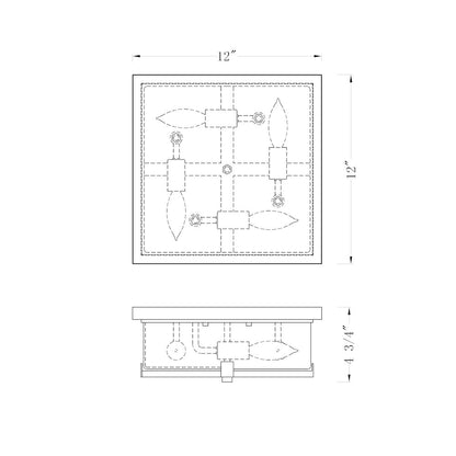 Z-Lite 4 Light Outdoor Flush Mount