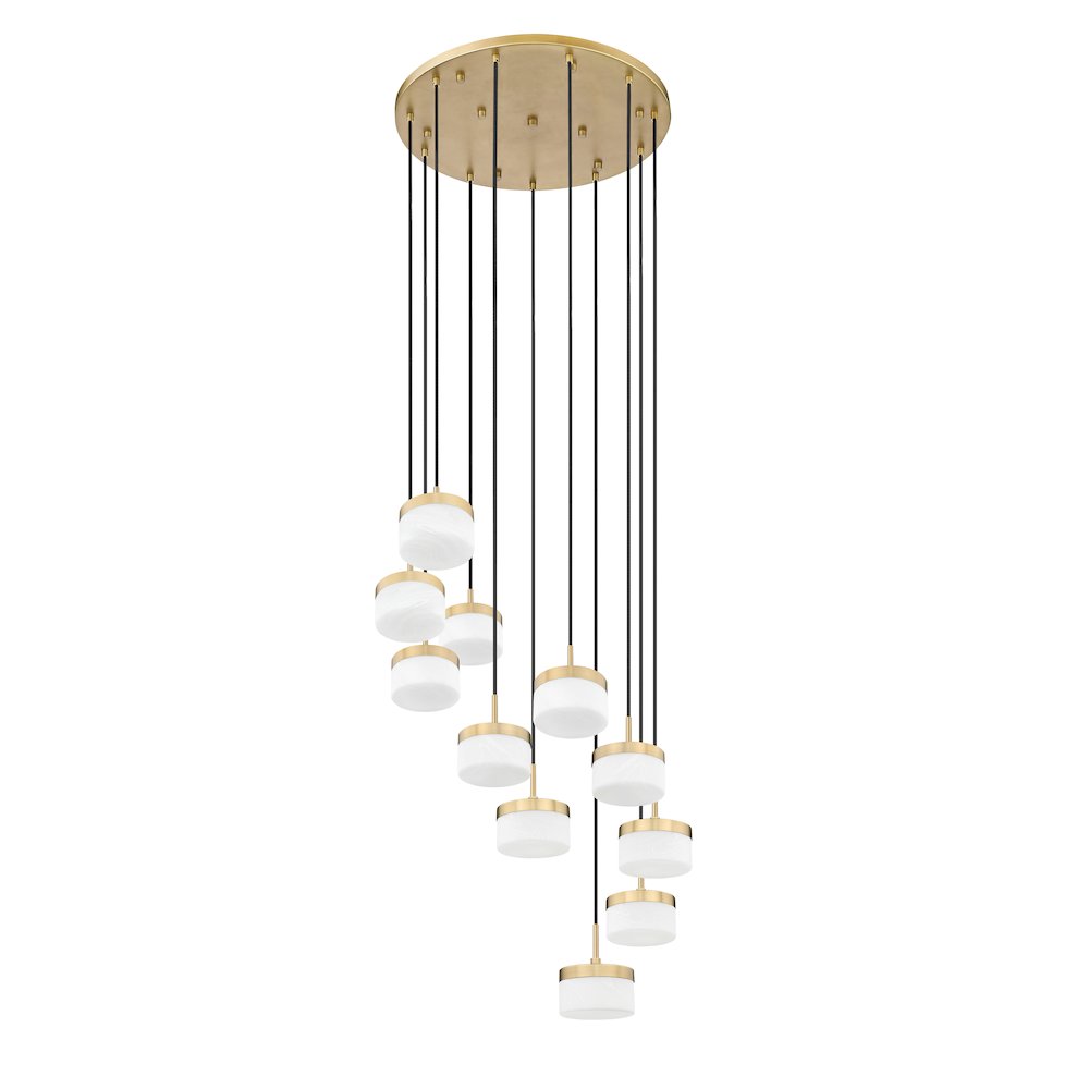 Z-Lite 11 Light Chandelier, Modern Gold