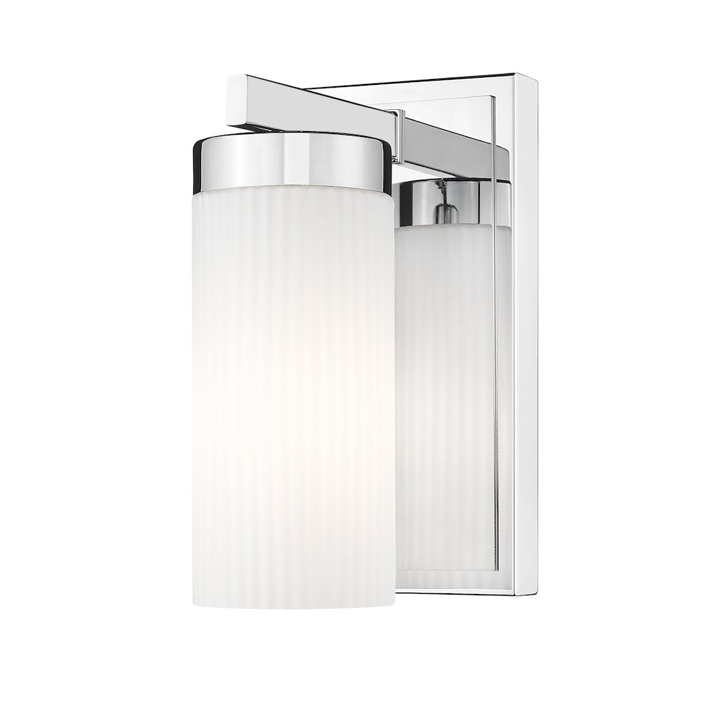 Z-Lite Danica 1 Light Wall Sconce in Chrome color, Steel frame