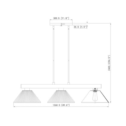 Z-Lite Cobalt 3 Light Billiard, Steel Frame, Dark Blue Shade Color