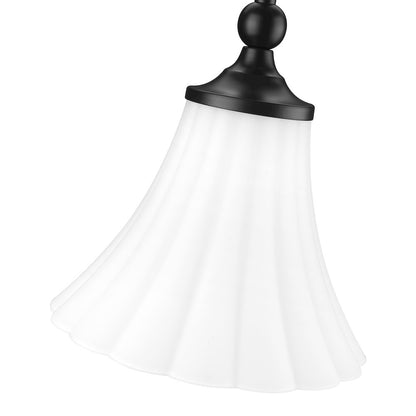 Z-Lite 1 Light Pendant, Matte Black