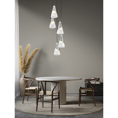 Z-Lite Aimie 5 Light Chandelier, Brushed Nickel