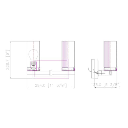 Z-Lite Danica 2 Light Vanity in Chrome color, Steel frame