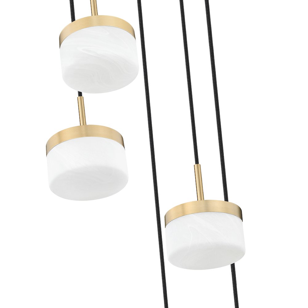 Z-Lite 5 Light Chandelier, Modern Gold