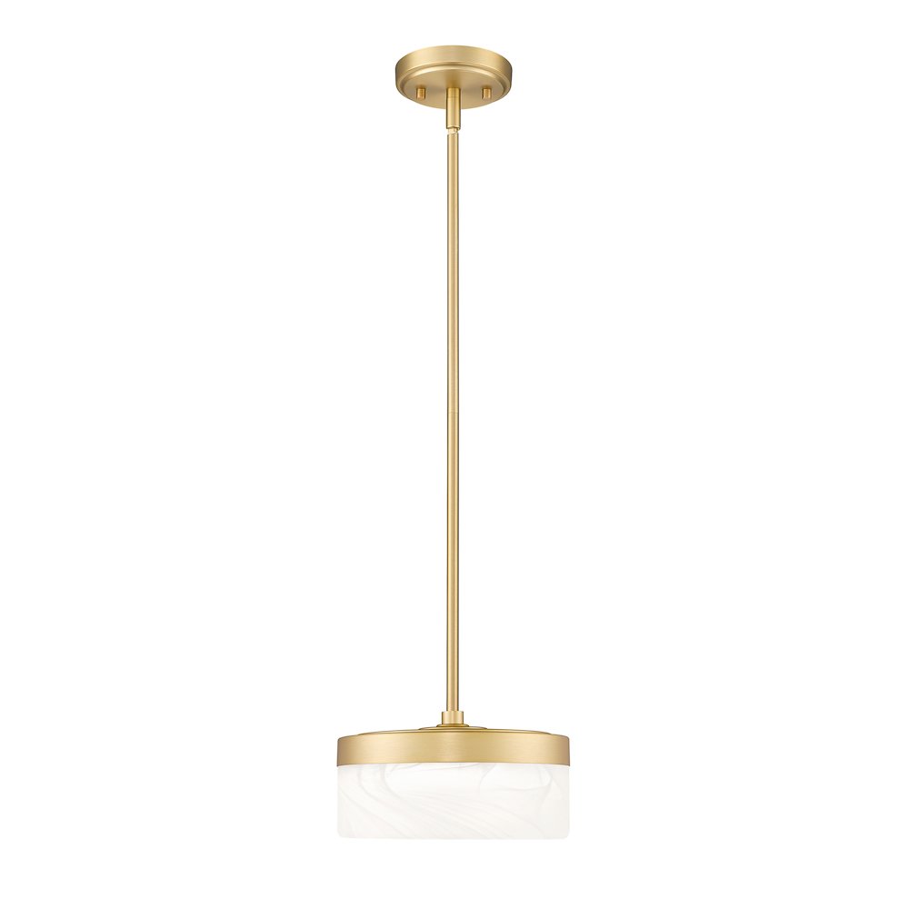 Z-Lite 1 Light Pendant, Modern Gold
