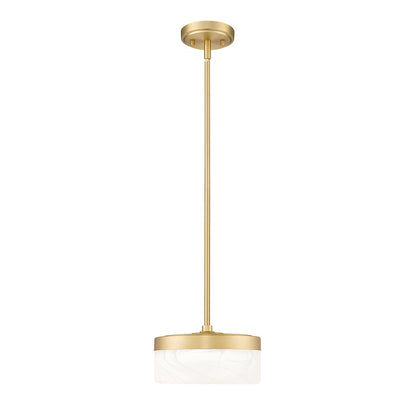 Z-Lite 1 Light Pendant, Modern Gold