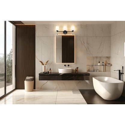 Z-Lite 3 Light Vanity, Matte Black
