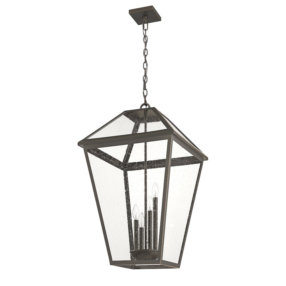 Z-Lite Talbot 4 Light Outdoor Chain Mount Ceiling Fixture, Oil Rubbed Bronze
