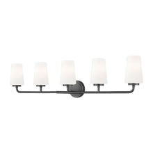 Z-Lite Montford 5 Light Vanity in Matte Black color, Steel frame