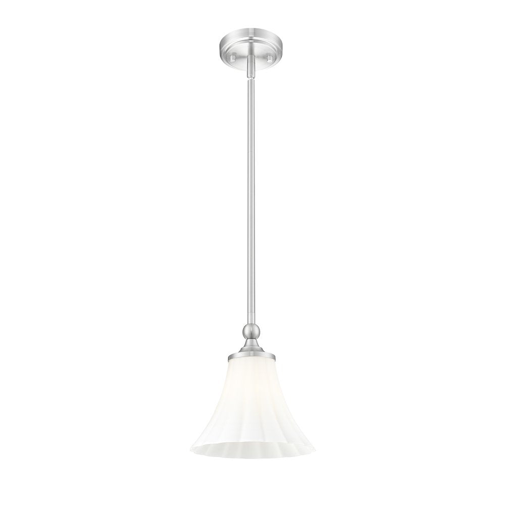 Z-Lite 1 Light Pendant, Brushed Nickel