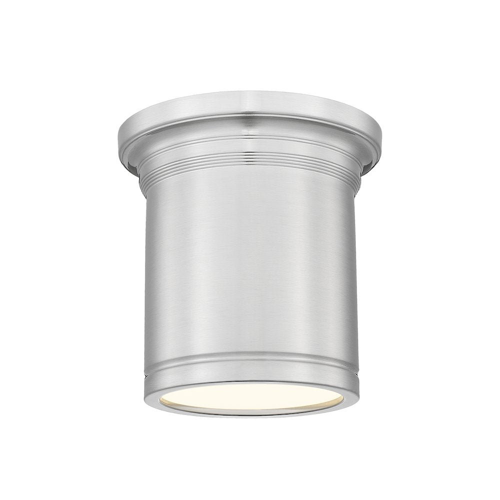 Z-Lite 1 Light Flush Mount, Brushed Nickel