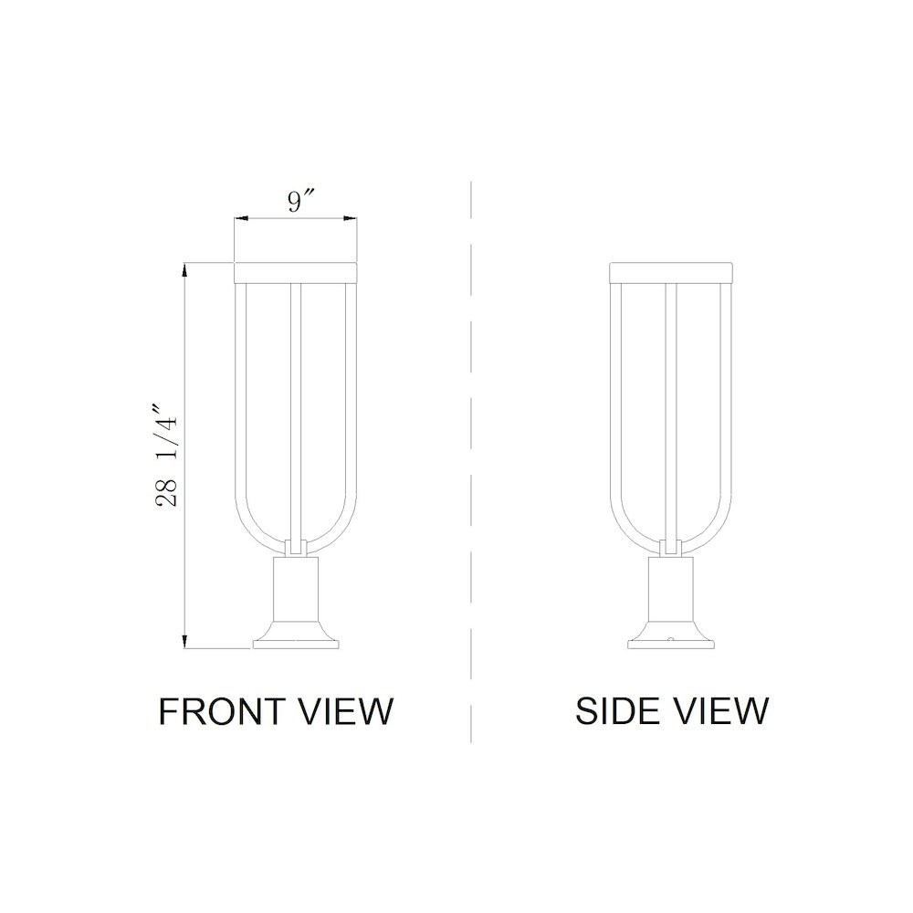Z-Lite 1 Light Outdoor Pier Mounted Fixture