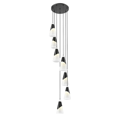 Z-Lite Aimie 7 Light Chandelier, Matte Black