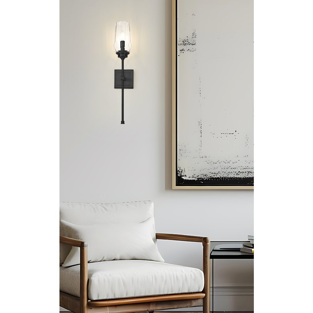 Z-Lite 1 Light Wall Sconce, Matte Black