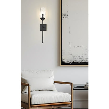 Z-Lite 1 Light Wall Sconce, Matte Black
