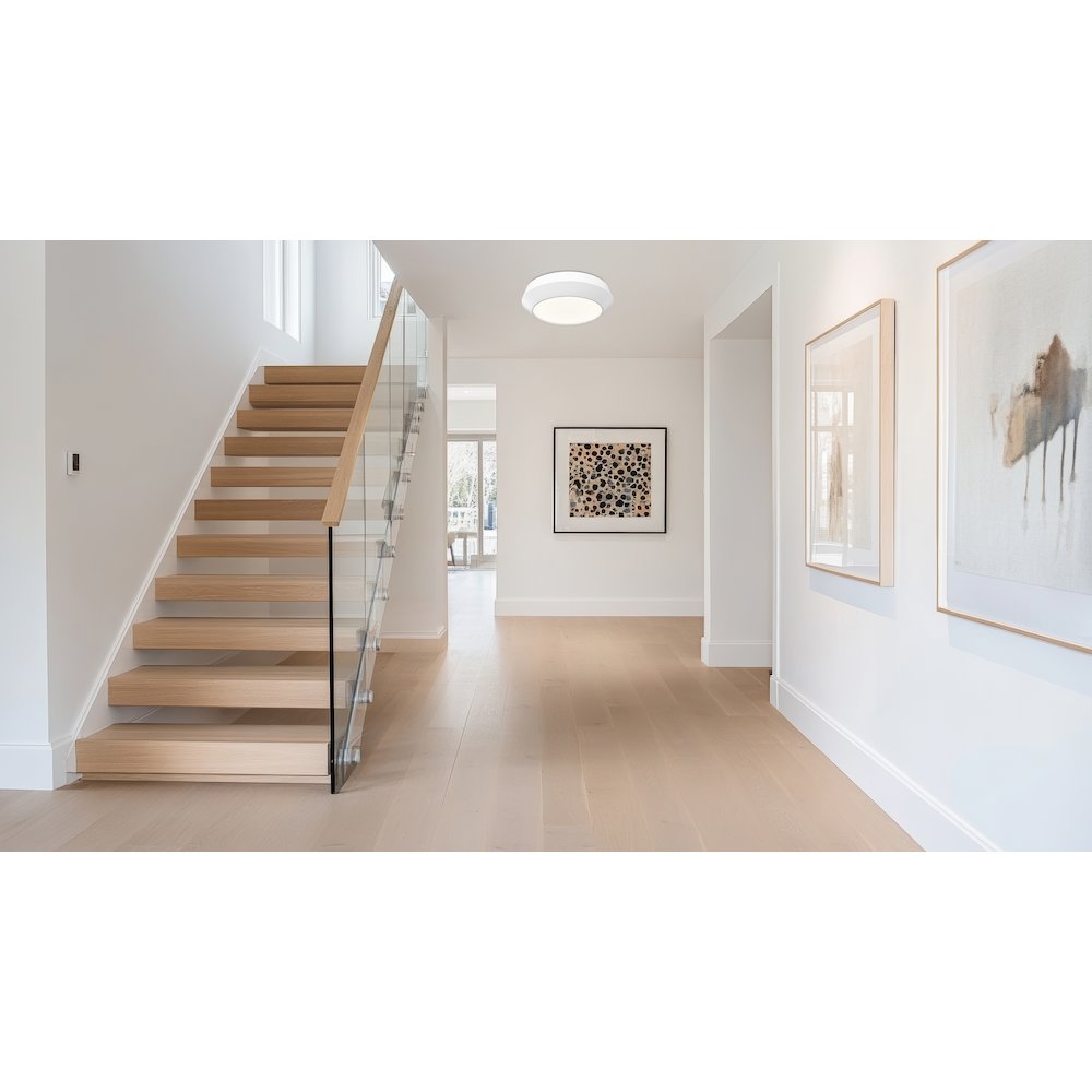 Z-Lite 1 Light Flush Mount, Matte White
