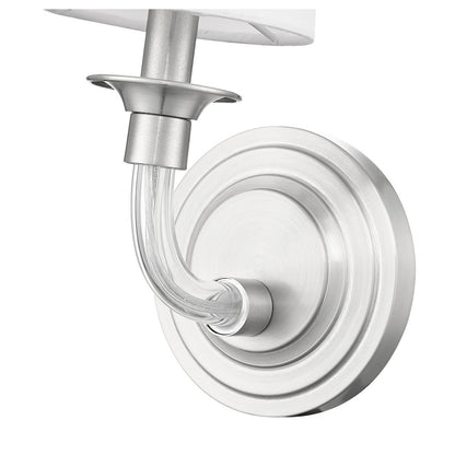 Z-Lite Katerina 1 Light Wall Sconce in Brushed Nickel Frame Finish