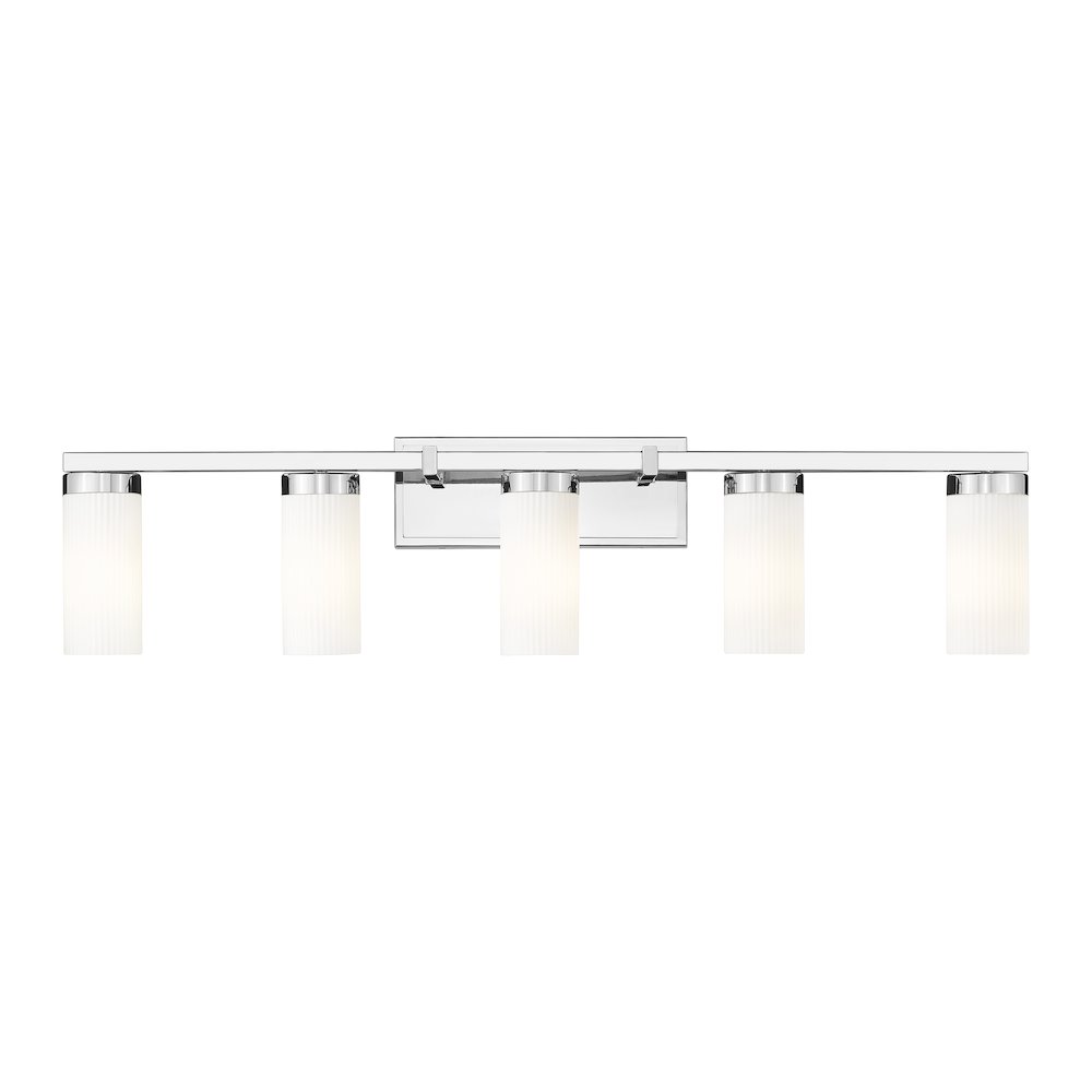 Z-Lite Danica 5 Light Vanity in Chrome color, Steel frame