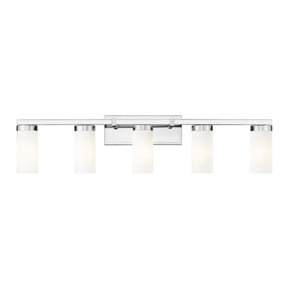Z-Lite Danica 5 Light Vanity in Chrome color, Steel frame