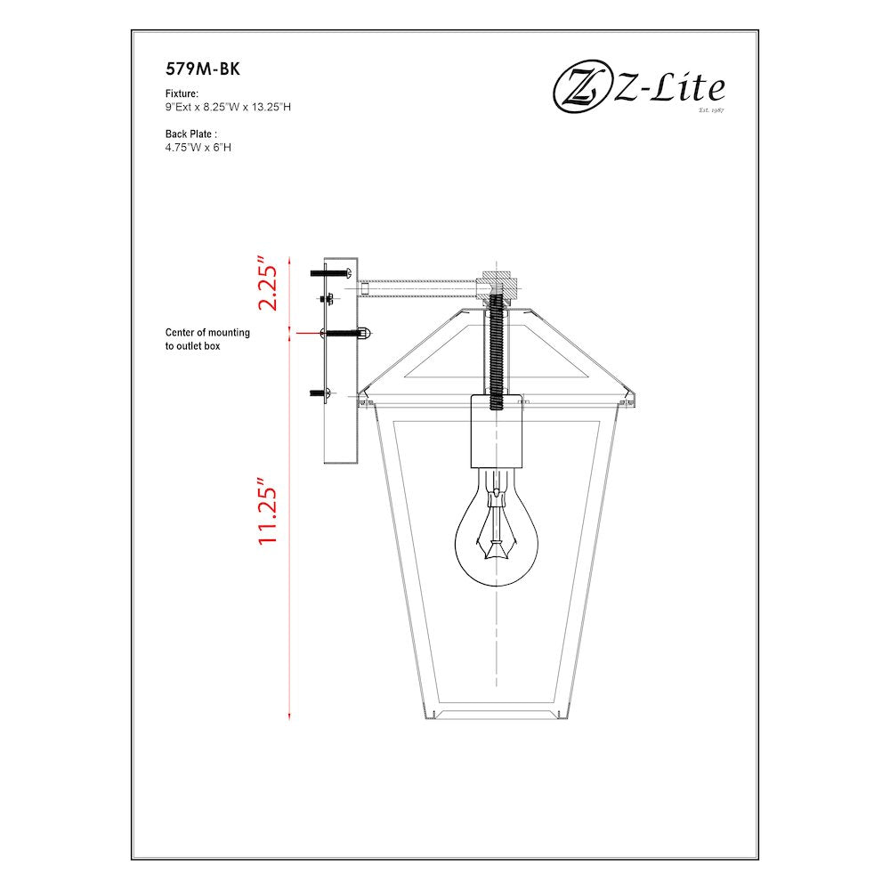 Z-Lite 1 Light Outdoor Wall Light