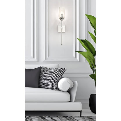 Z-Lite 1 Light Wall Sconce, Polished Nickel