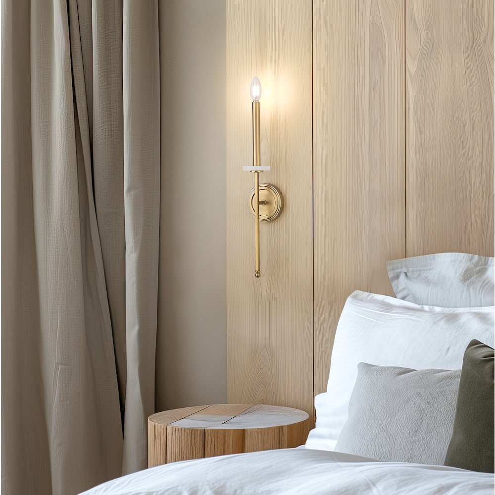 Z-Lite 1 Light Wall Sconce, Mordern Gold