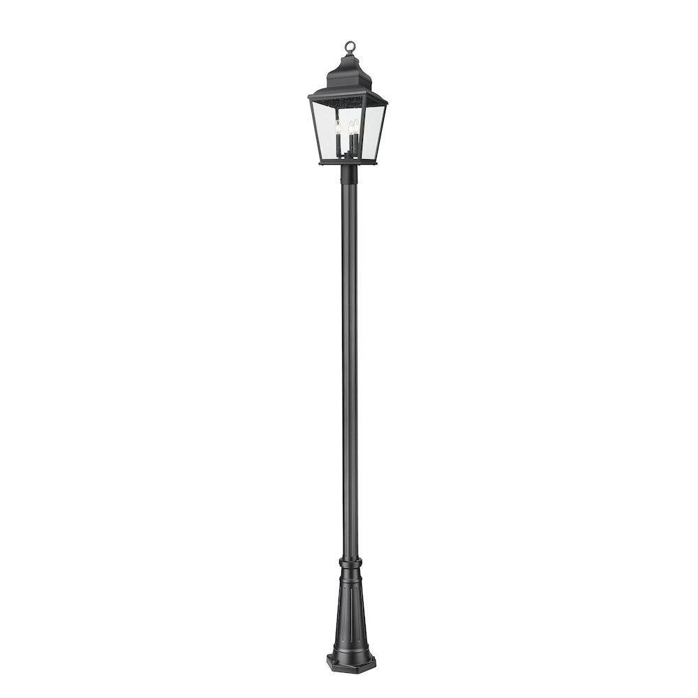 Z-Lite 3 Light Outdoor Post Mounted Fixture, Sand Black