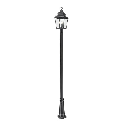 Z-Lite 3 Light Outdoor Post Mounted Fixture, Sand Black