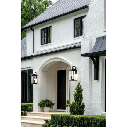 Z-Lite Hartwell 5 Light Outdoor Wall Light in Sand Black color, Aluminum frame