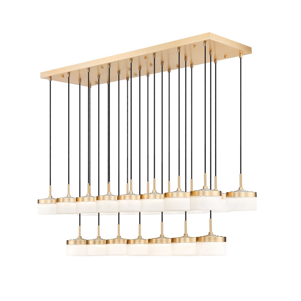 Z-Lite 23 Light Linear Chandelier, Modern Gold