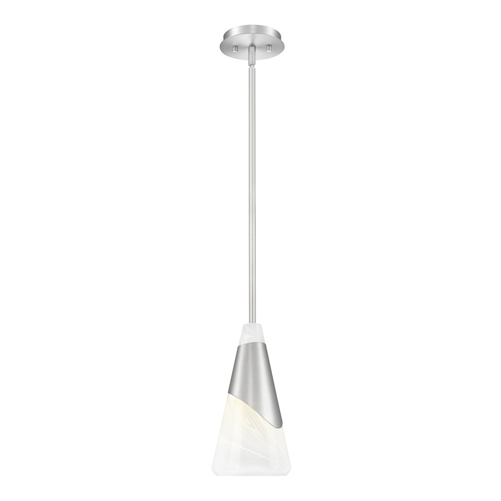 Z-Lite Aimie 1 Light Pendant, Brushed Nickel