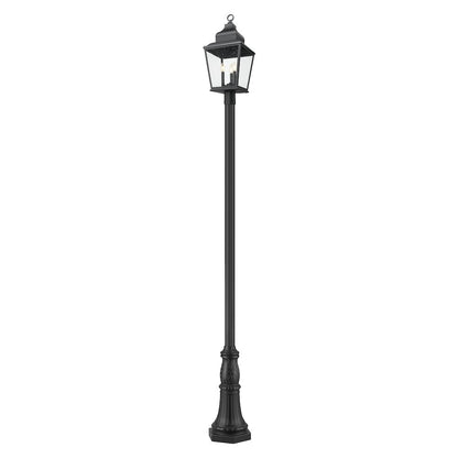 Z-Lite 3 Light Outdoor Post Mounted Fixture, Sand Black