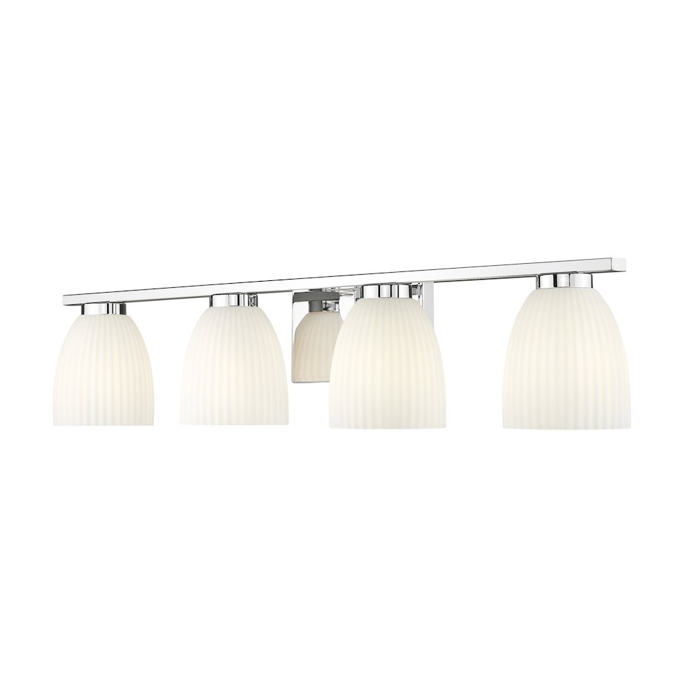 Z-Lite Naya 4 Light Vanity in Chrome color, Steel frame