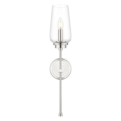 Z-Lite 1 Light Wall Sconce, Polished Nickel