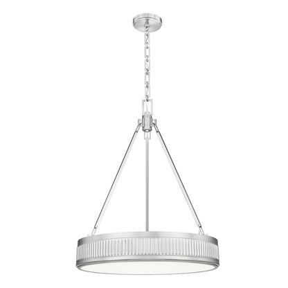 Z-Lite 3 Light Pendant, Satin Nickel