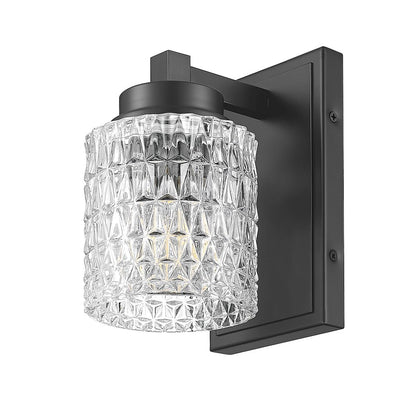 Z-Lite 1 Light Wall Sconce, Matte Black