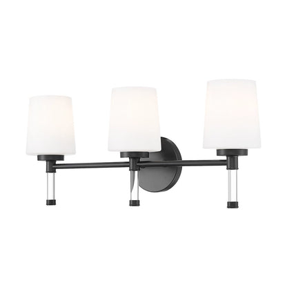 Z-Lite 3 Light Vanity, Matte Black