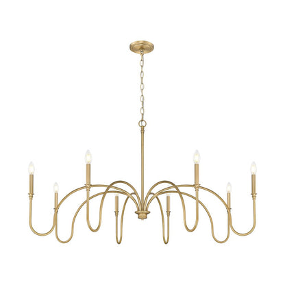 Z-Lite 8 Light Chandelier, Rubbed Brass