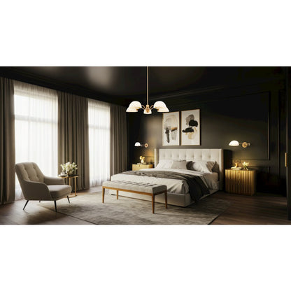 Z-Lite 5 Light Chandelier, Modern Gold
