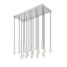 Z-Lite Stari 17 Light Linear Chandelier in Brushed Nickel color, Steel frame