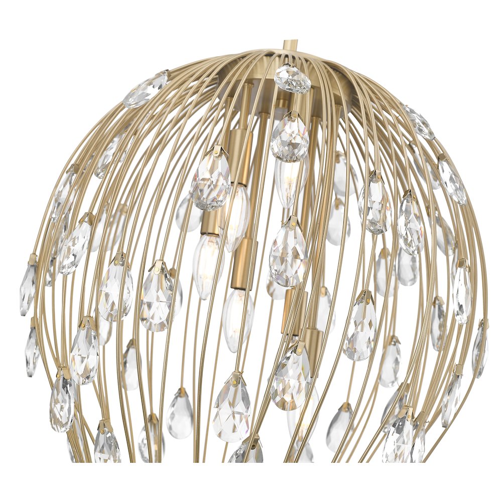 Z-Lite 6 Light Pendant, Modern Gold