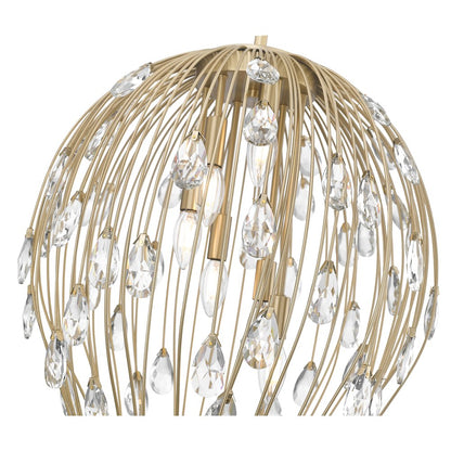 Z-Lite 6 Light Pendant, Modern Gold