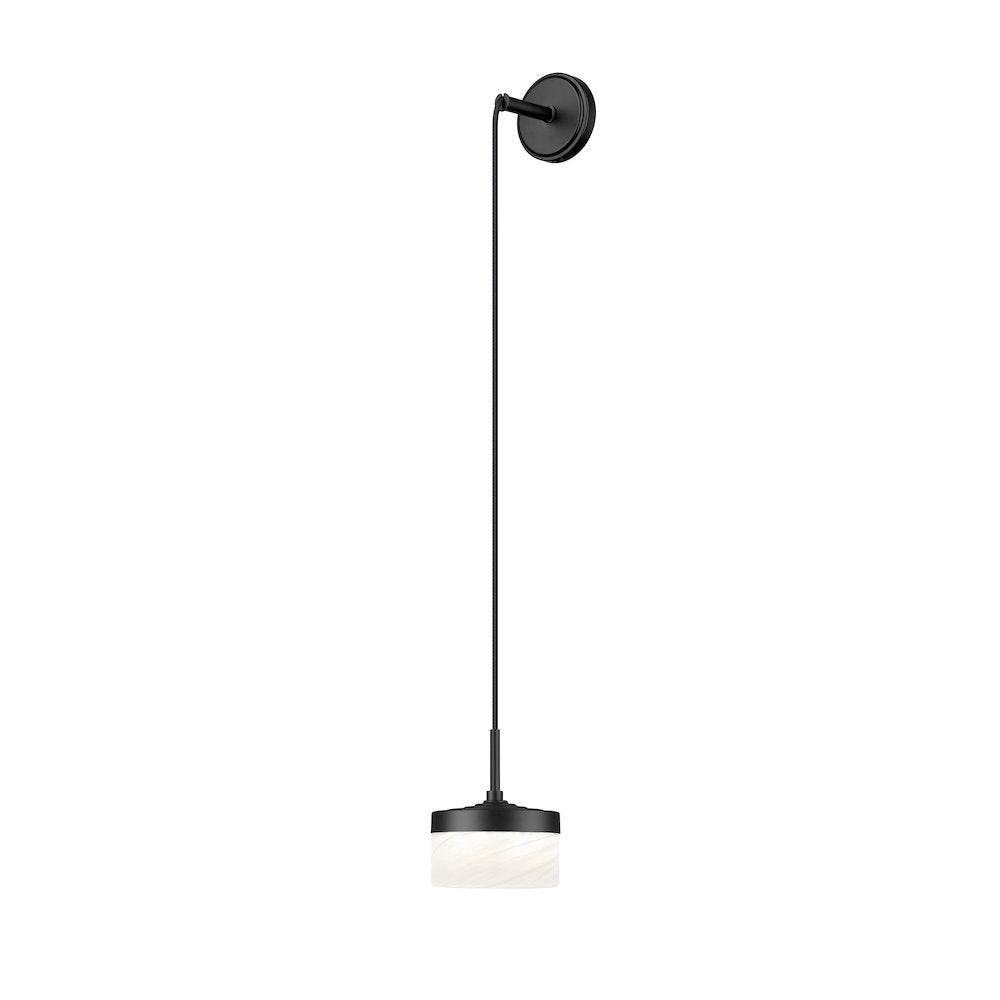 Z-Lite 1 Light Wall Sconce, Matte Black
